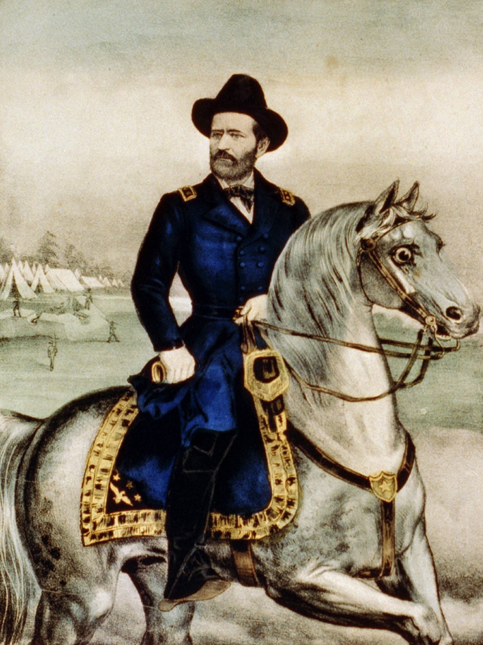ملازم أول. يوليسيس غرانت ، 1880 (ليثو ملون باليد) بواسطة N. and Ives، JM Currier