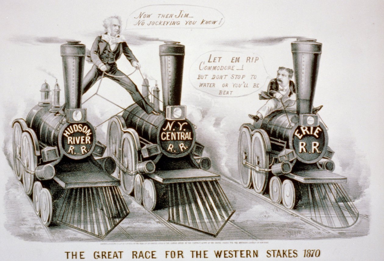 السباق الكبير للرهانات الغربية ، 1870 (الطباعة الحجرية) بواسطة N. and Ives، JM Currier
