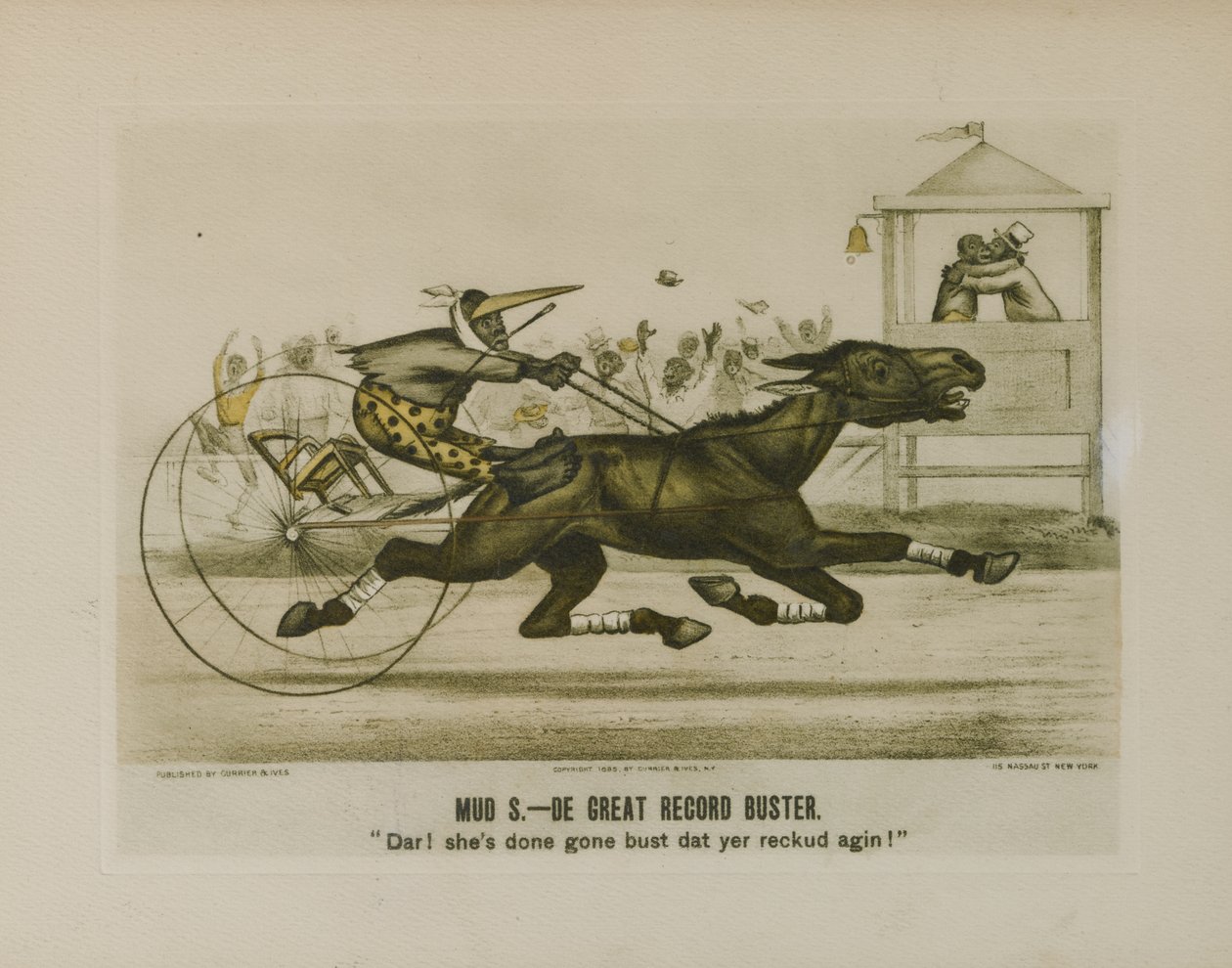 الطين S. - De Great Record Buster بواسطة N. & Ives JM (1824-95) (بعد) Currier