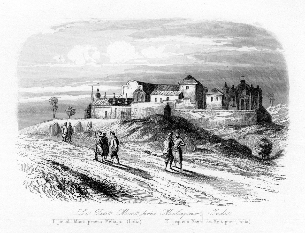 جبل صغير بالقرب من Meliapur ، الهند ، c1840. بواسطة N. Remond
