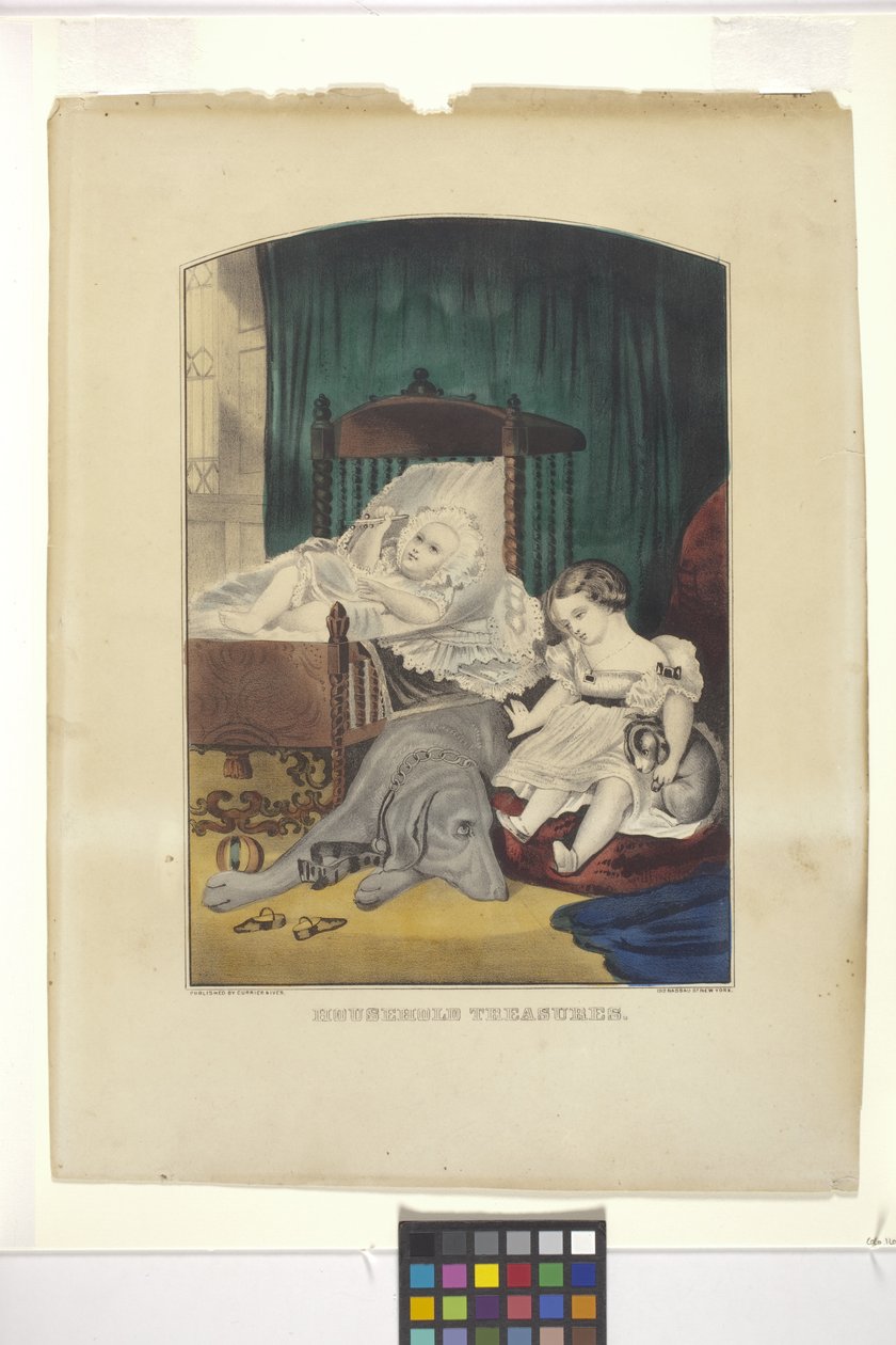 كنوز منزلية (طباعة حجرية ملونة باليد) بواسطة N. and Ives JM (1824 95) Currier