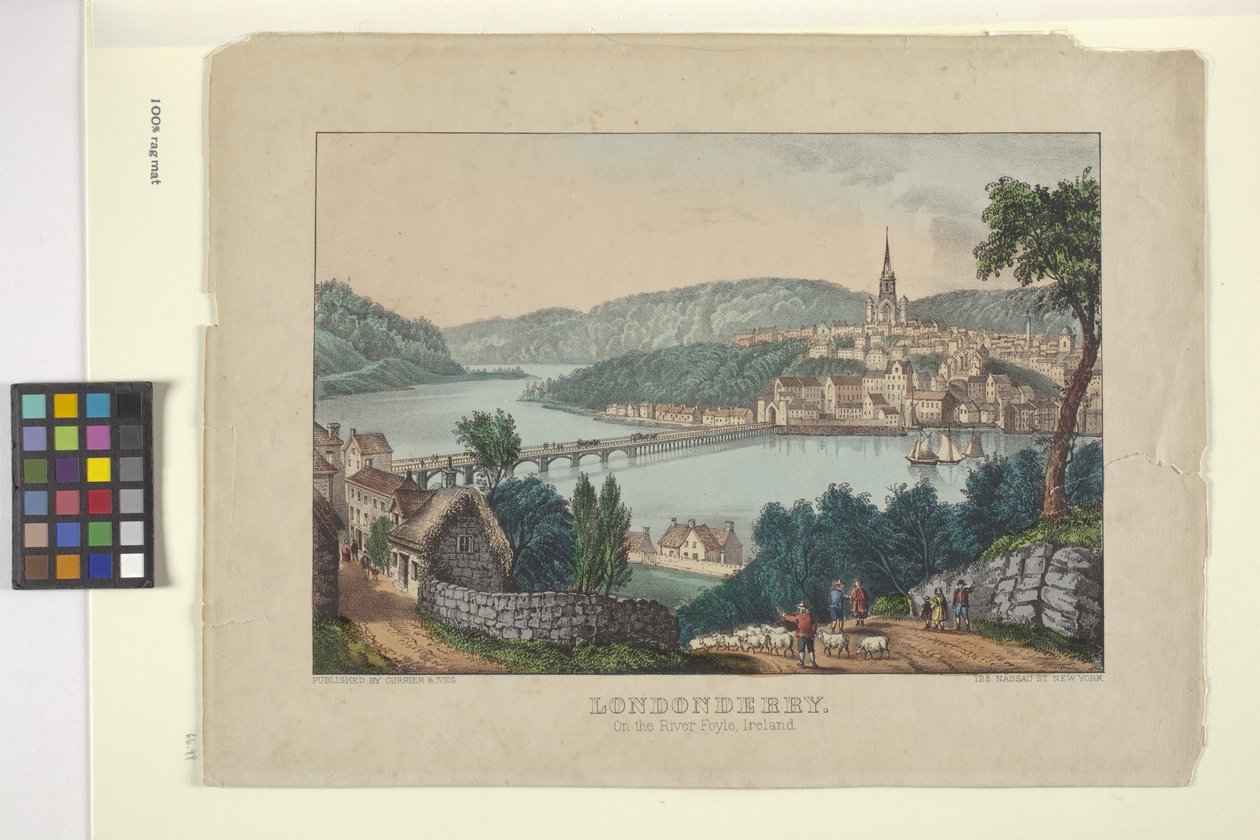 Londonberry (ليثوجراف ملون يدويًا) بواسطة N. and Ives JM (1824 95) Currier