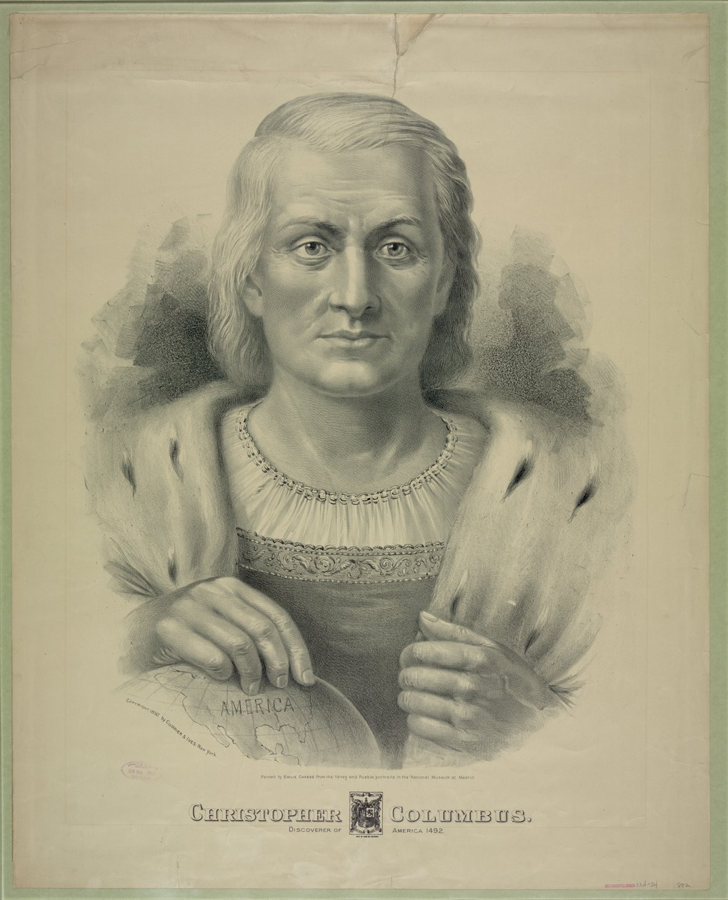 صورة كريستوفر كولومبوس (1451-1506) بواسطة كوريير وآيفز