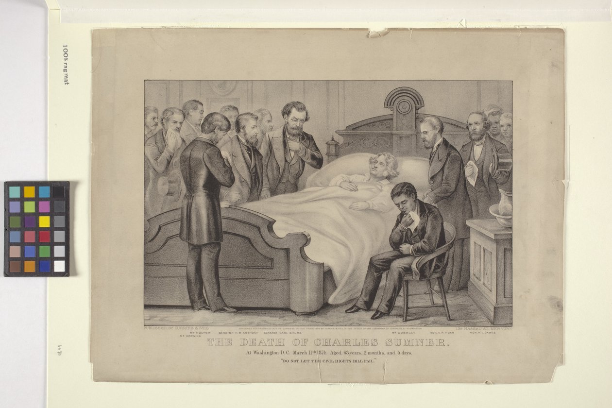 موت تشارلز سمنر (ليثوجراف) بواسطة N. and Ives JM (1824 95) Currier