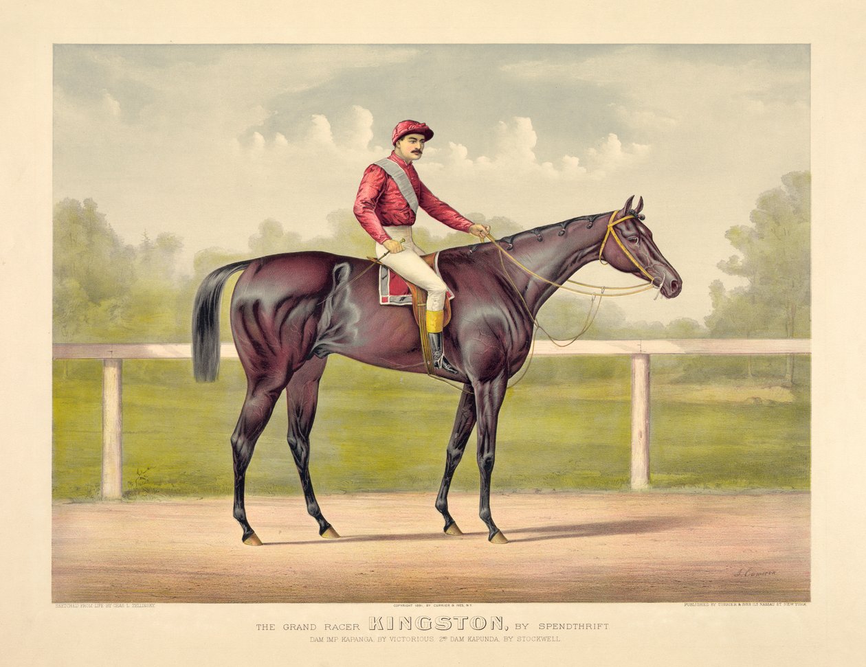 Grand Racer Kingston بواسطة Currier & Ives بواسطة كوريير وآيفز