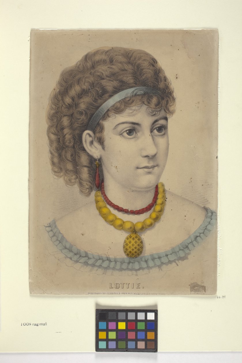 لوتي (مطبوعة حجرية ملونة يدوياً) بواسطة N. and Ives JM (1824 95) Currier