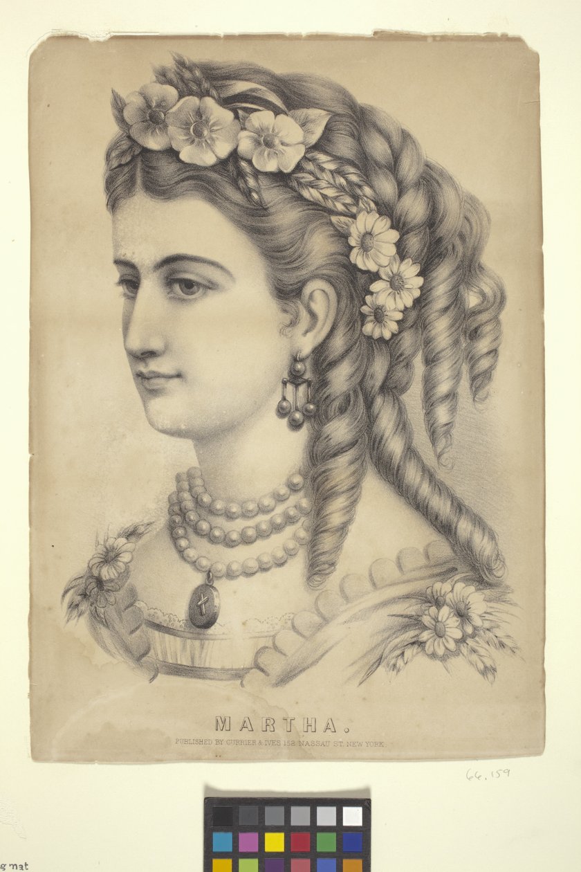 مارثا (طباعة حجرية) بواسطة N. and Ives JM (1824 95) Currier