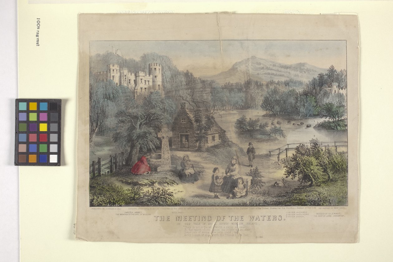 لقاء المياه (طباعة حجرية ملونة باليد) بواسطة N. and Ives JM (1824 95) Currier