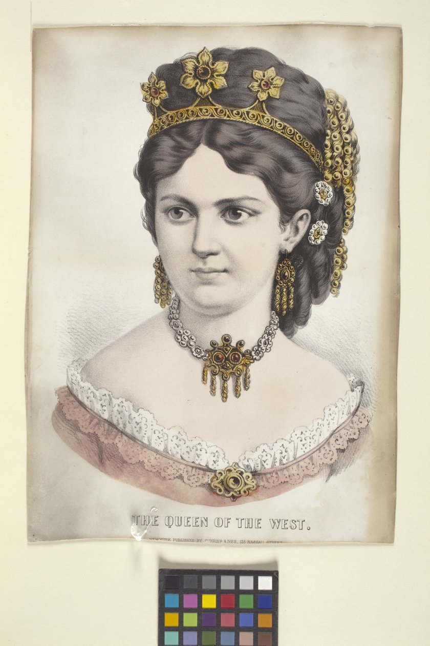 ملكة الغرب (مطبوعة حجرية ملونة باليد) بواسطة N. and Ives JM (1824 95) Currier