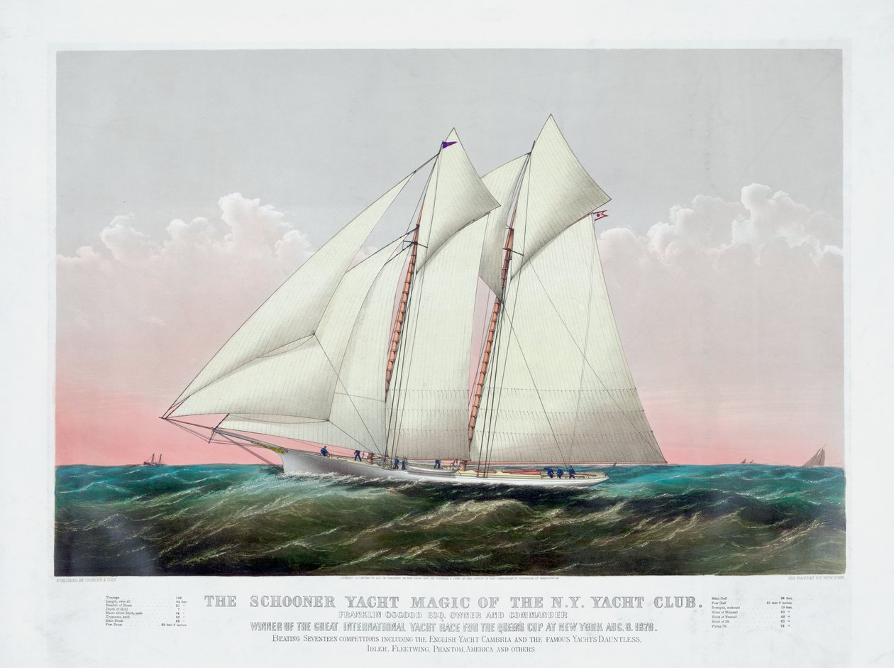 The Schooner Magic of the New York Yacht Club بواسطة Currier & Ives بواسطة كوريير وآيفز