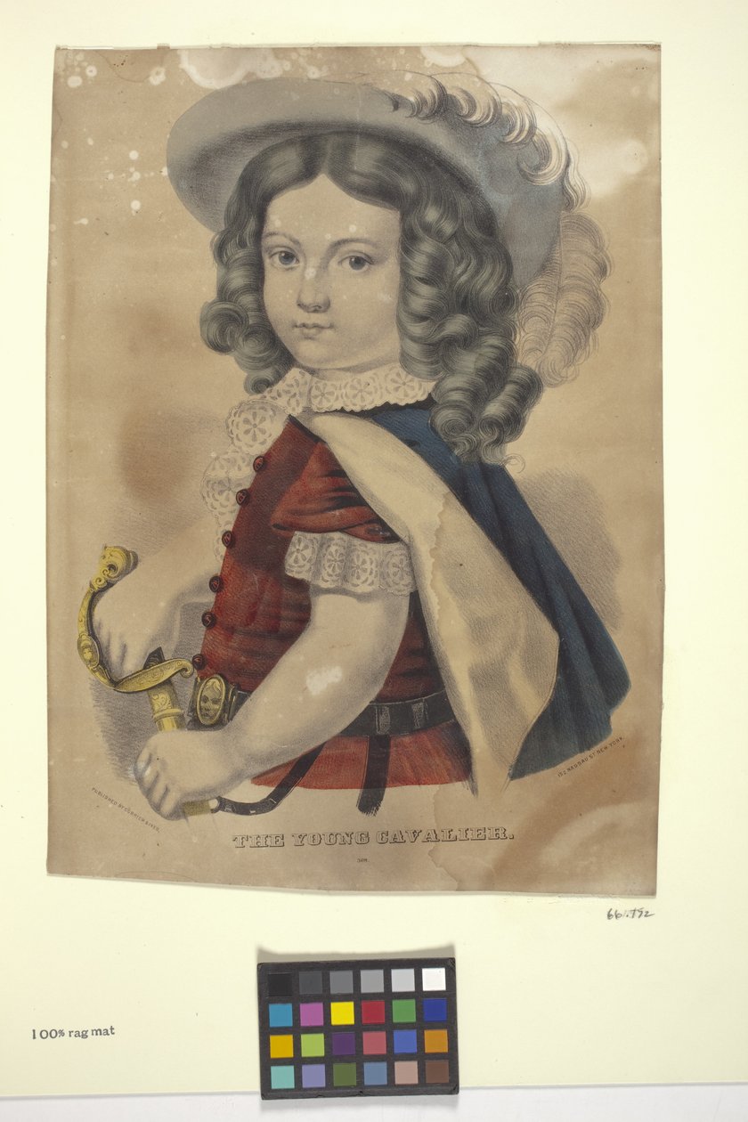 The Young Cavalier (ليثوجراف ملون يدويًا) بواسطة N. and Ives JM (1824 95) Currier