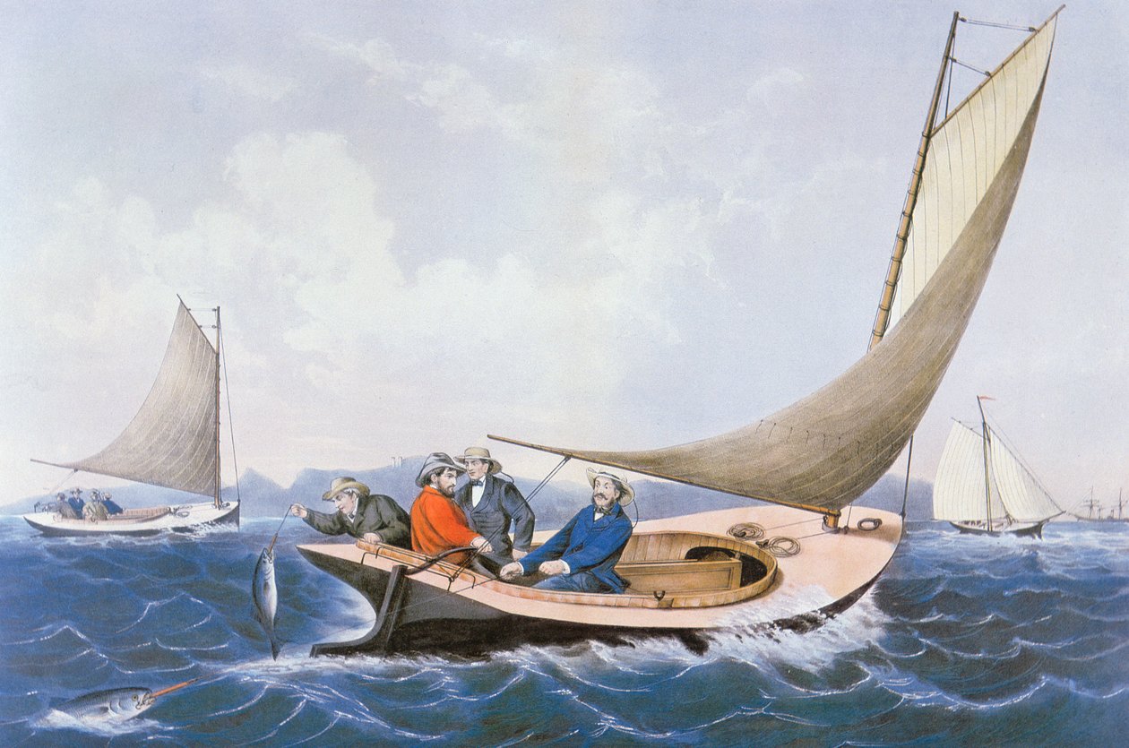 Trolling for blue fish off the coast of Maine بواسطة كوريير وآيفز