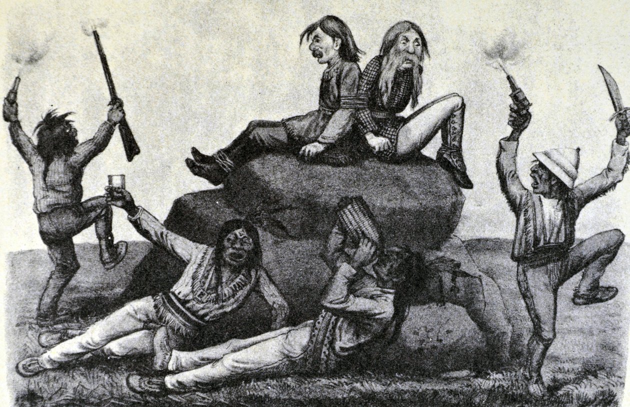 Currier & Ives Illustration القرن التاسع عشر. A Howling Swell - على مسار الحرب (الرسم الأصلي لتوماس وورث ، الذي تم عمل النسخة الأصلية منه) بواسطة N. and Ives، JM Currier