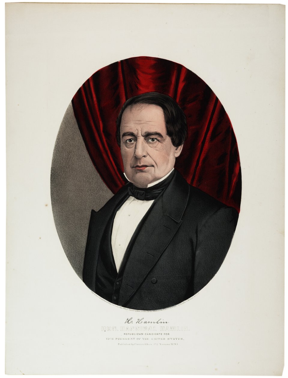 هانيبال هاملين ، 1860 بواسطة N. and Ives، JM Currier