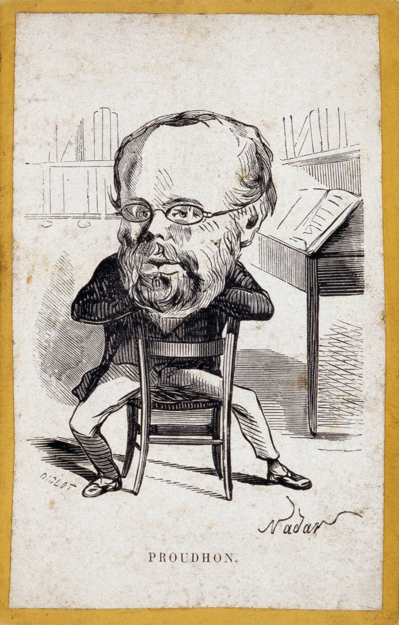 Portraits-charge (رسوم بورتريهات) لـ Pierre-Joseph Proudhon (Pierre Joseph Proudhon بواسطة نادار