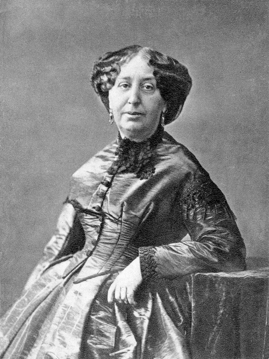 الكاتب جورج ساند (1804-1876) ج. ١٨٦٠ ، تصوير نادار مايو ١٨٥٢ بواسطة نادار