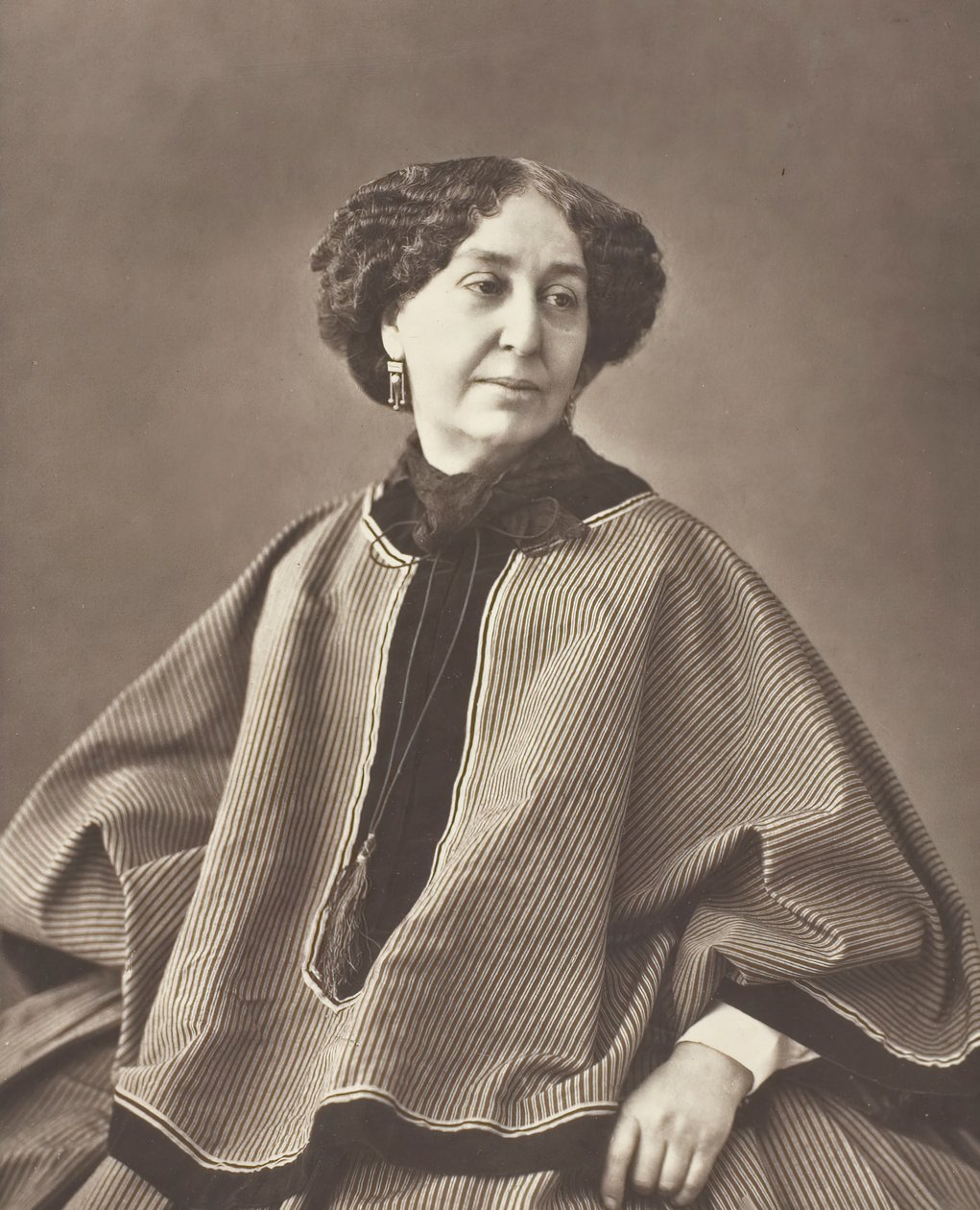 ولد جورج ساند أمانتين لوسيل أورور دوبين ، الروائي الفرنسي ، 1804-1876 ، 1864. بواسطة نادار