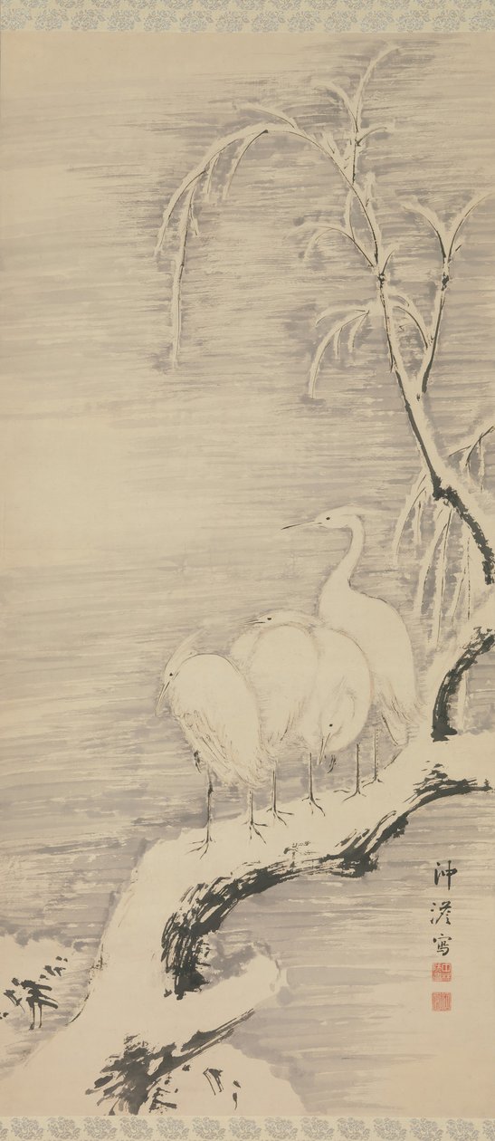 مالك الحزين في الثلج ، كاليفورنيا. 1840. بواسطة ناكاباياشي شيكوتو