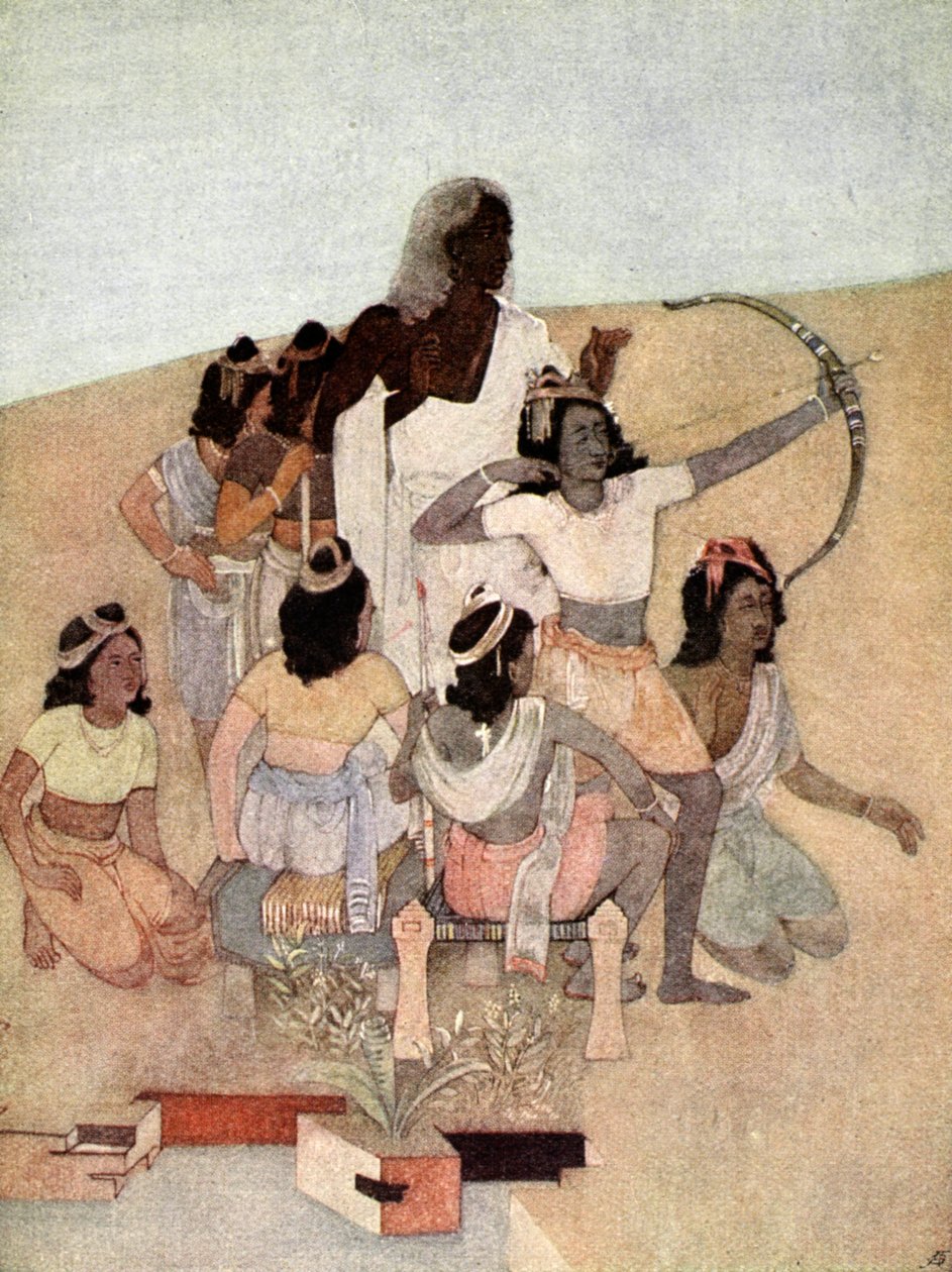 "محاكمة الأمراء" ، 1913. بواسطة ناندالال بوس
