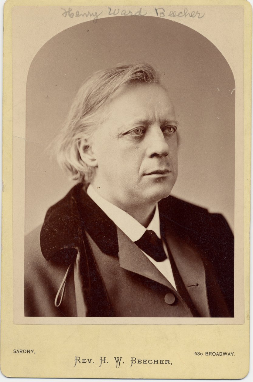 هنري وارد بيتشر (1818--1887) ، رجل دين أمريكي ، مصلح اجتماعي (صورة زخرفية) بواسطة نابليون ساروني