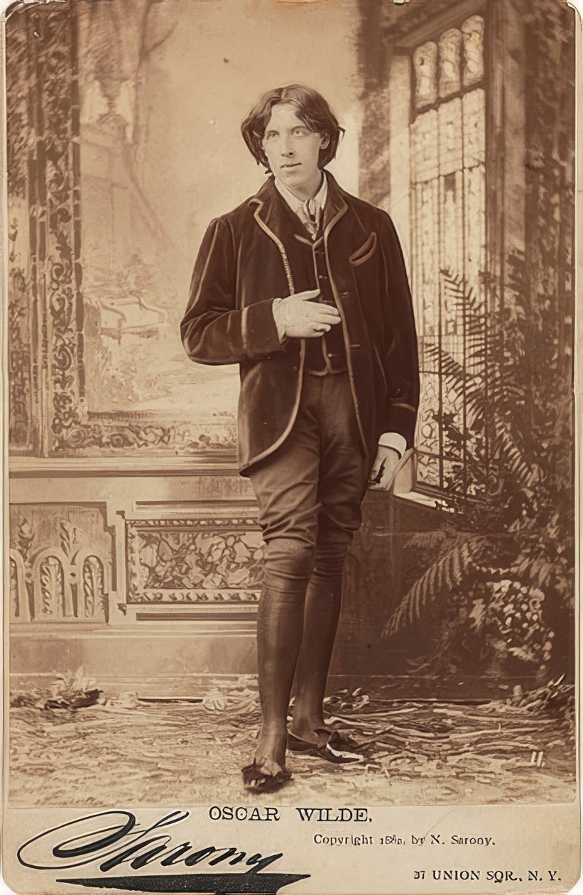 صورة لأوسكار وايلد (1854-1900). 1882 بواسطة نابليون ساروني