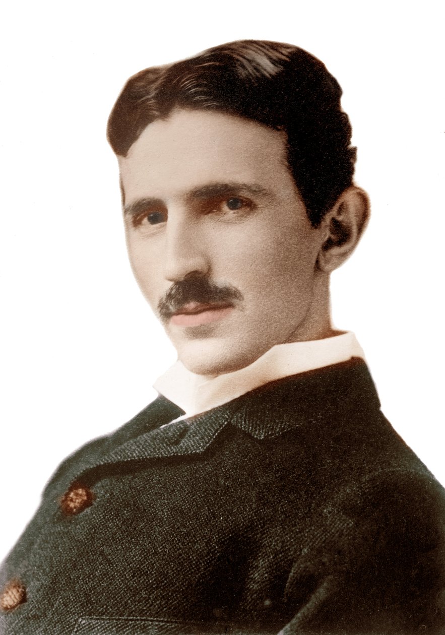 صورة نيكولا تيسلا (1856-1943) (نيكولاي) - مهندس صربي المولد ، فيزيائي ومخترع - تصوير نابليون ساروني (1821-1896) 1890 بواسطة نابليون ساروني