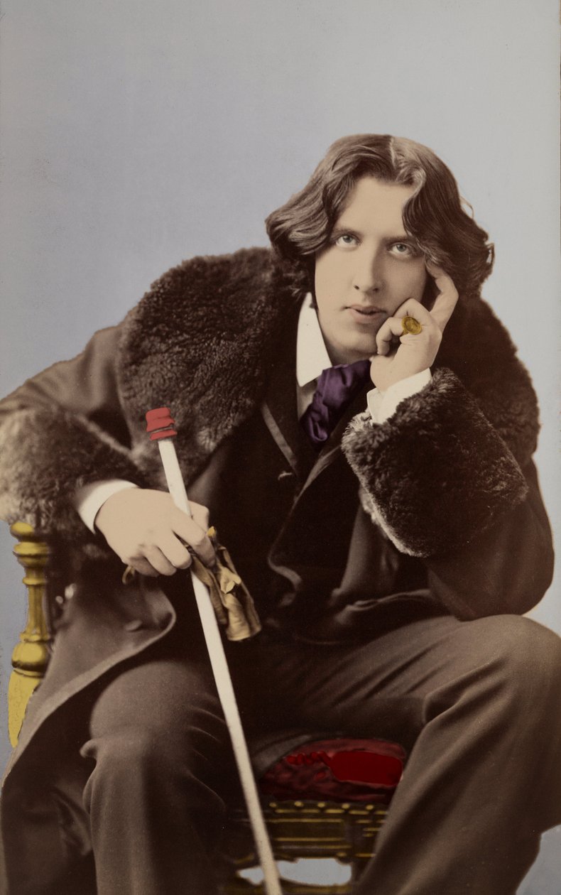 صورة لأوسكار وايلد (1854-1900) حوالي عام 1882 بواسطة نابليون ساروني (1821-1896). بواسطة نابليون ساروني