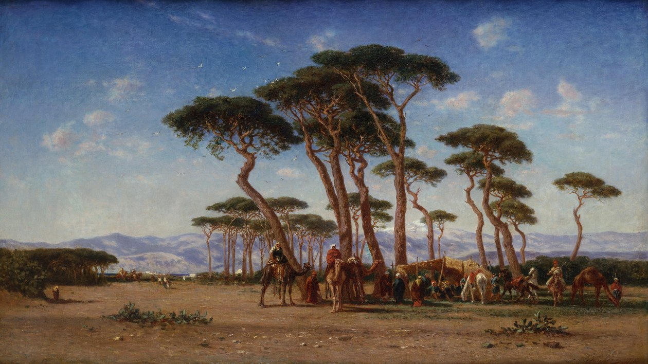 معسكر عربي بواسطة Narcisse Berchere