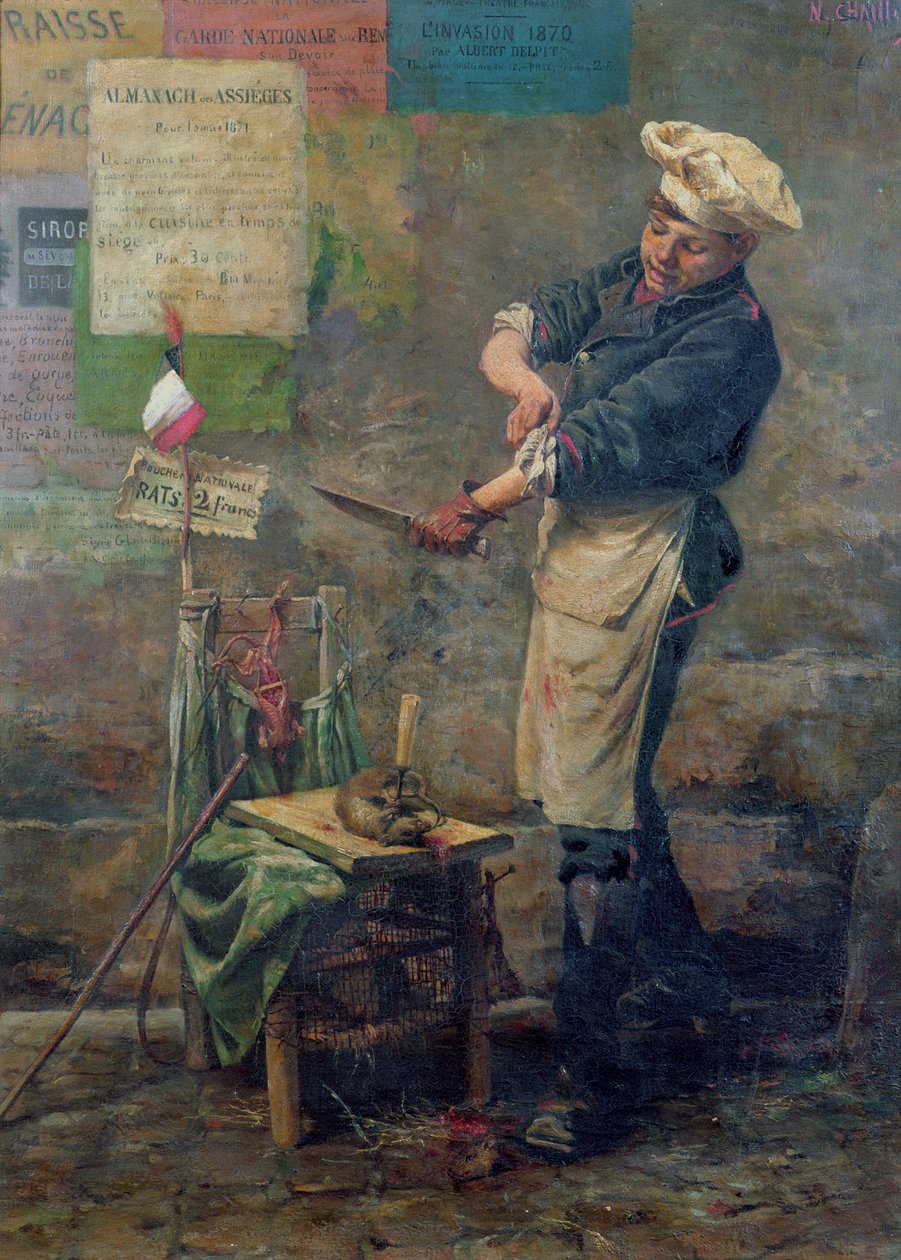 بائع الفئران خلال حصار باريس ، 1870 بواسطة Narcisse Chaillou