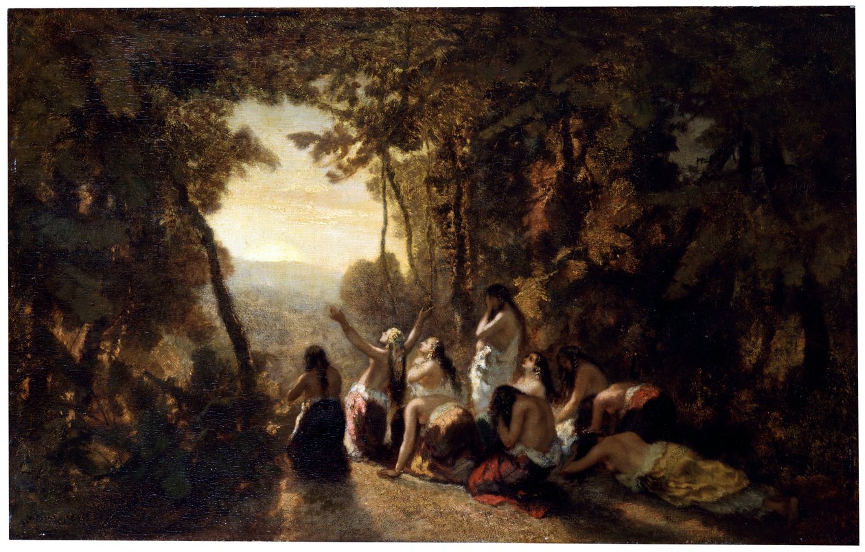 رثاء ابنة يفتاح ، 1846. بواسطة نارسيس فيرجيل دياز دي لا بينيا