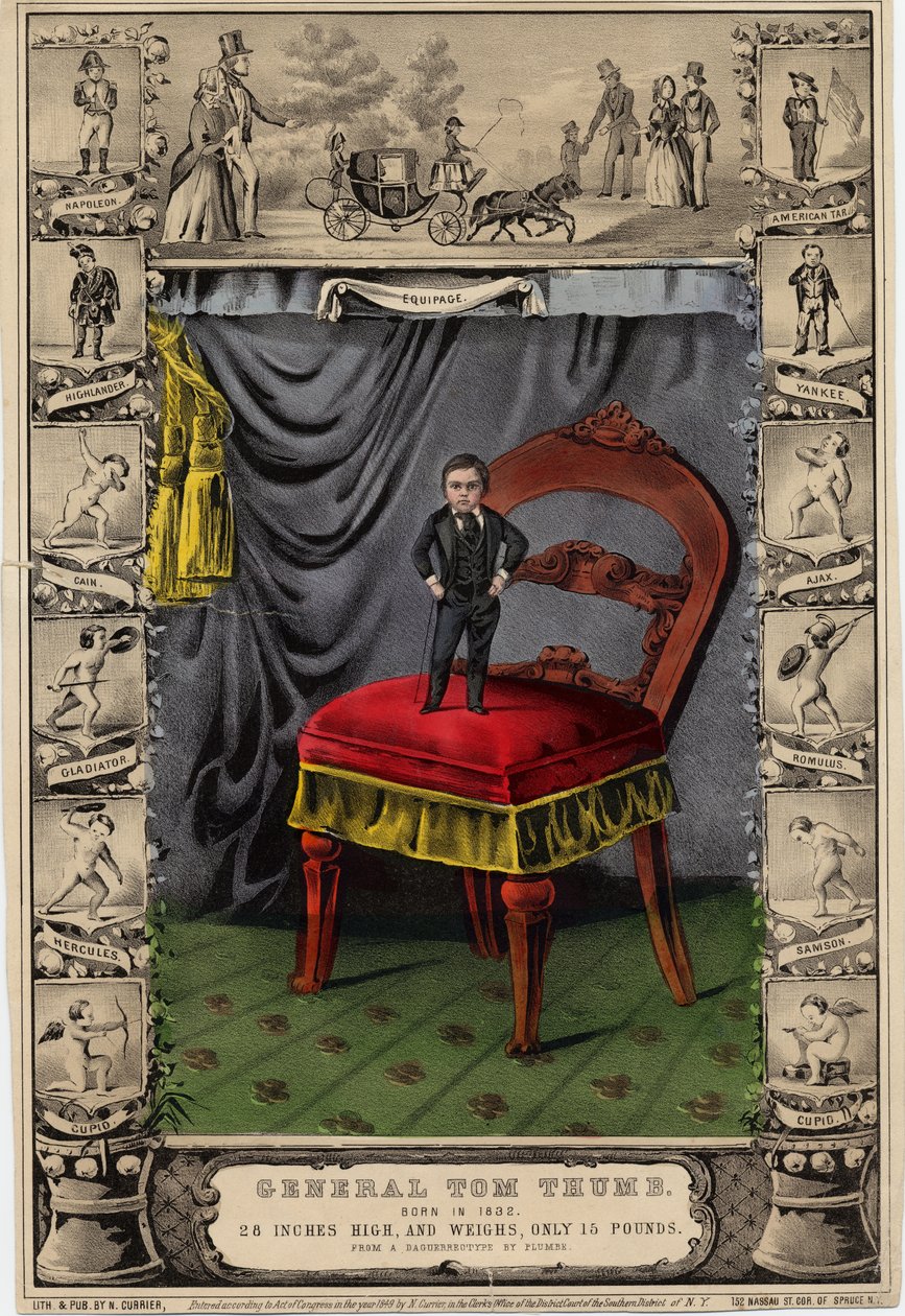 عام Tom Thumb ، نشره N. Currier ، New York ، من daguerrotype by Plumbe ، 1849 بواسطة ناثانيل كورير