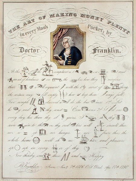 فن كسب المال بكثرة ، حوالي عام 1870 (الليثو الملون) (انظر أيضًا 32914) بواسطة ناثانيل كورير