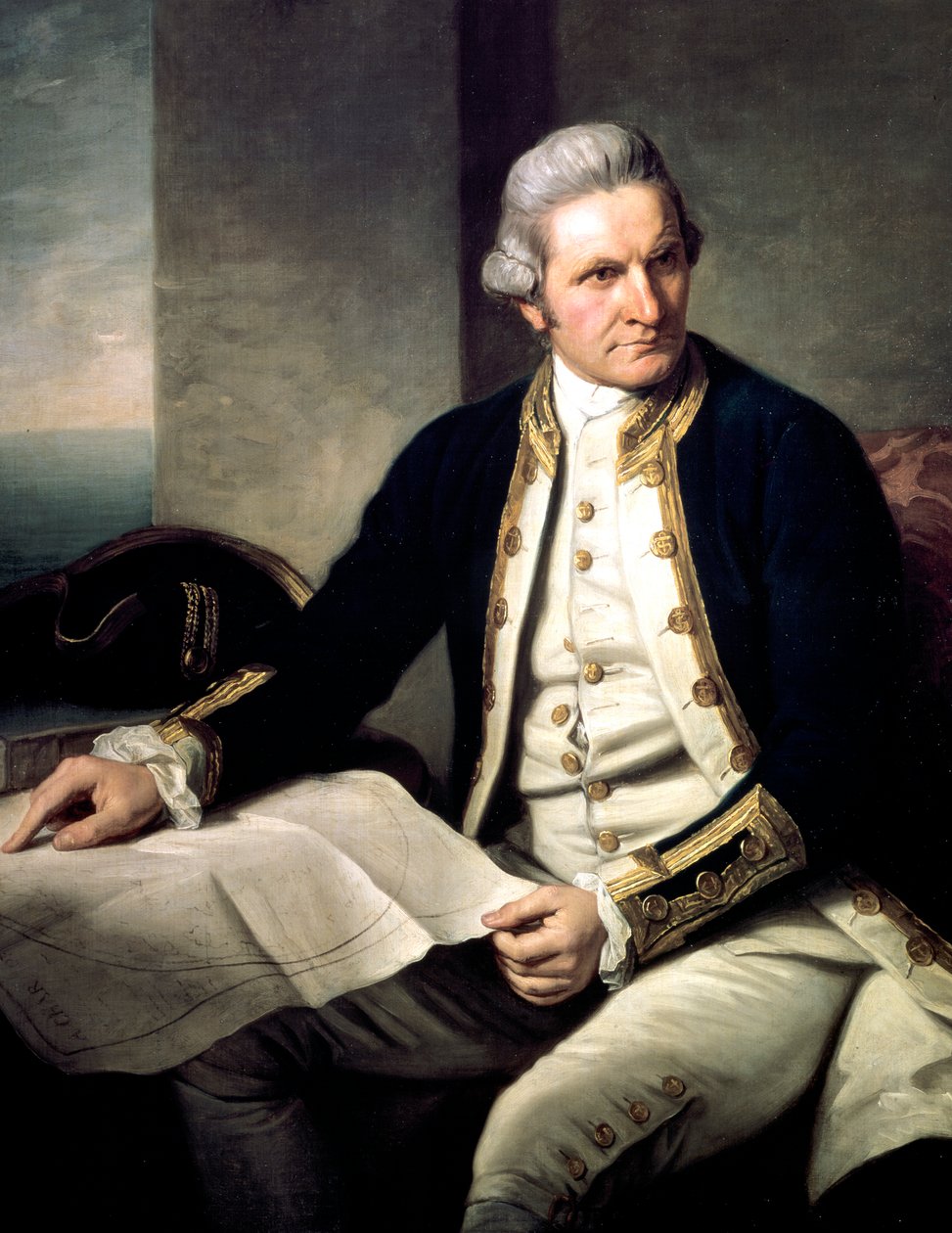 جيمس كوك ، مستكشف إنجليزي وملاح وخبير هيدروغراف ، 1775-1776 بواسطة ناثانيل رقص هولندا
