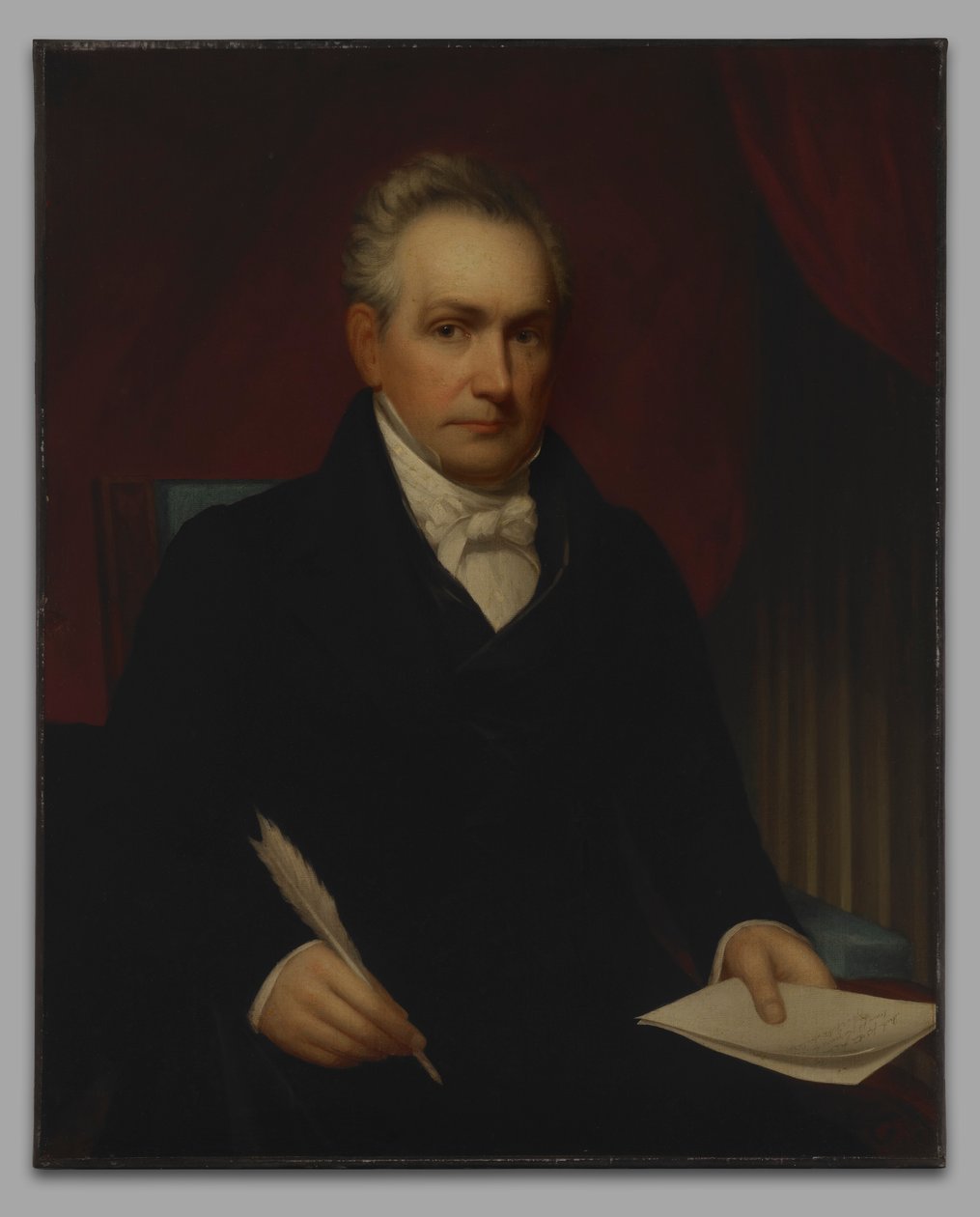 المحترم روجر مينو شيرمان (1773-1844) ، ب. أ. 1792 ، م. أ. 1795 ، دكتوراه في القانون 1829 ، (نسخة بعد صورته السابقة لعام 1840) بواسطة ناثانيال جوسلين