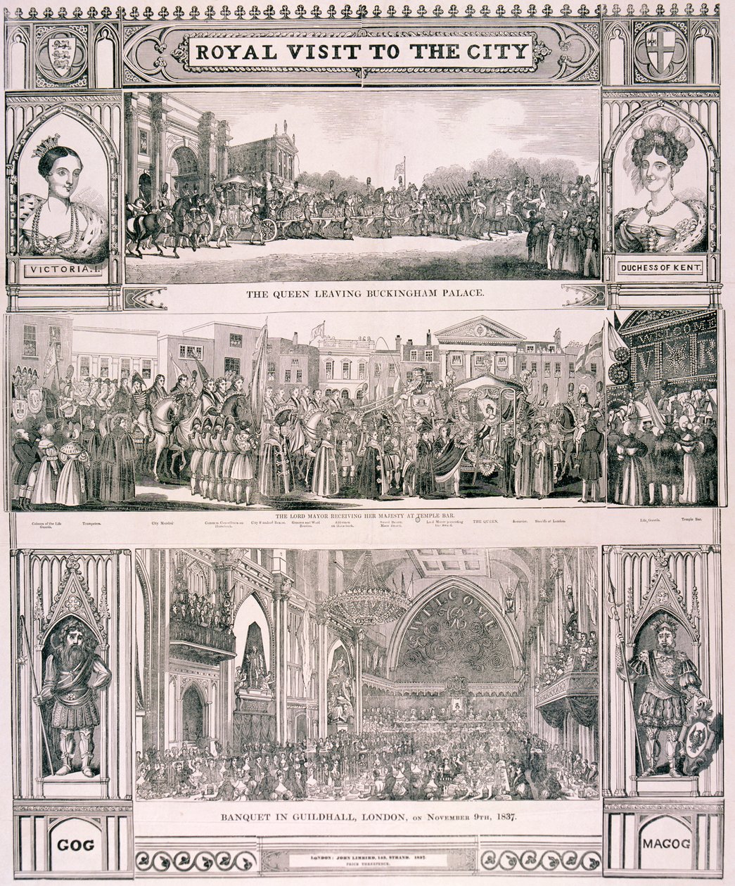 زيارة الملكة فيكتوريا لمدينة لندن عام 1837 بواسطة ناثانيل ويتوك