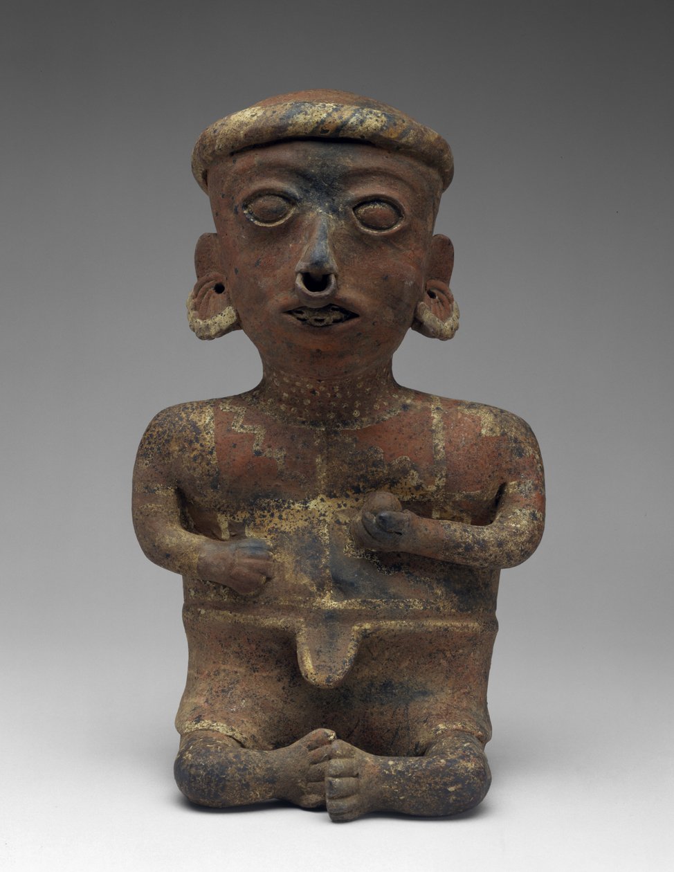 Male Figure, Part of Seated Couple, 300 BC-AD 300 (earthenware with slip) بواسطة ناياريت ناياريت