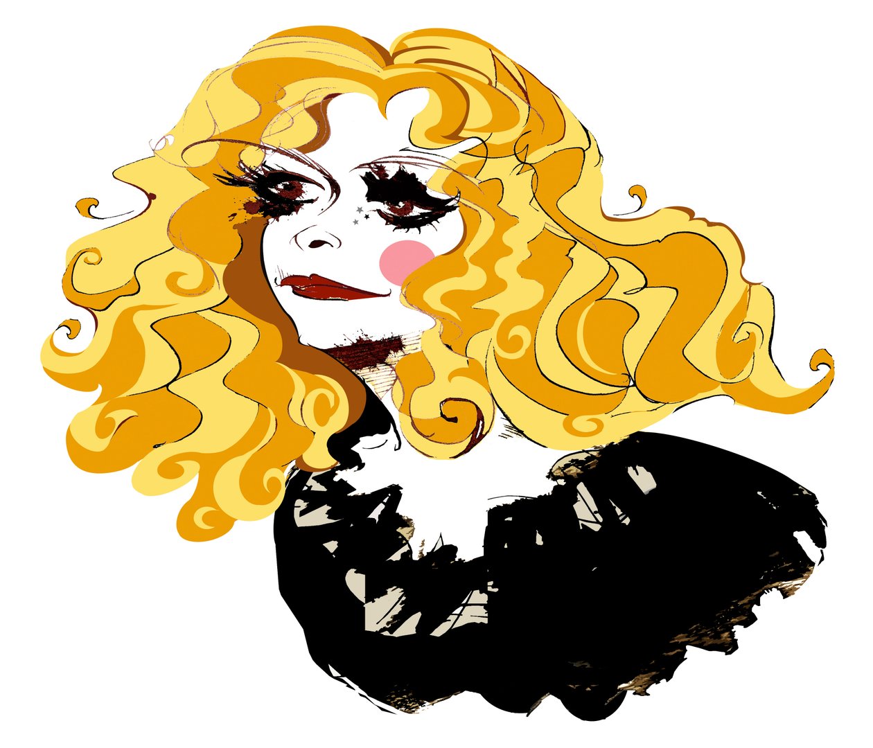 Alison Goldfrapp ، مغنية البوب الإنجليزية ، كاريكاتير ملون ، 2010 من نيل أوزبورن بواسطة نيل أوزبورن