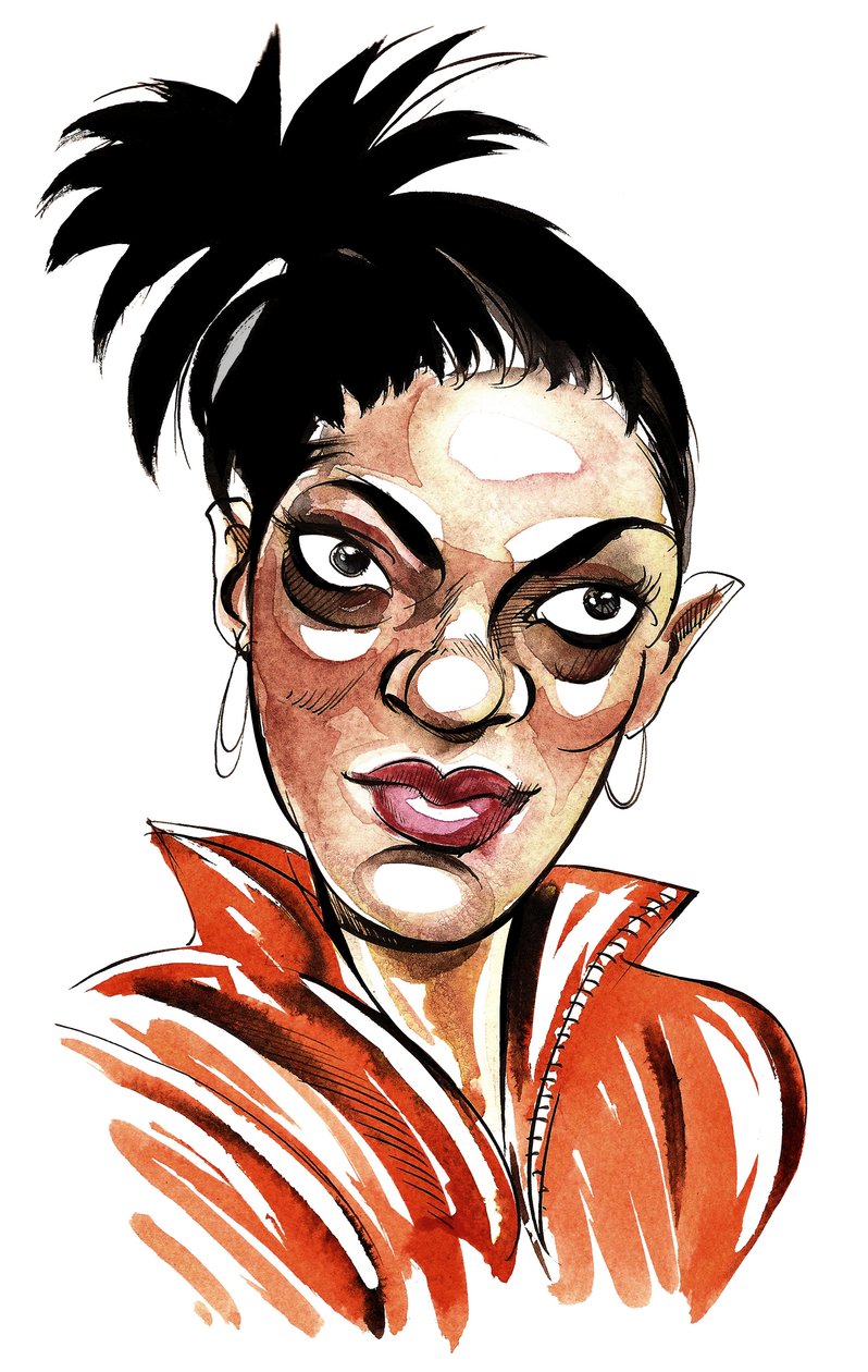 Freema Agyeman مثل مارثا جونز ، رفيقة الطبيب العاشر في المسلسل التلفزيوني لهيئة الإذاعة البريطانية Doctor Who بواسطة نيل أوزبورن