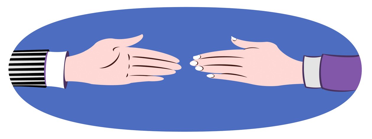 المصافحة - توضيح بواسطة نيل أوزبورن