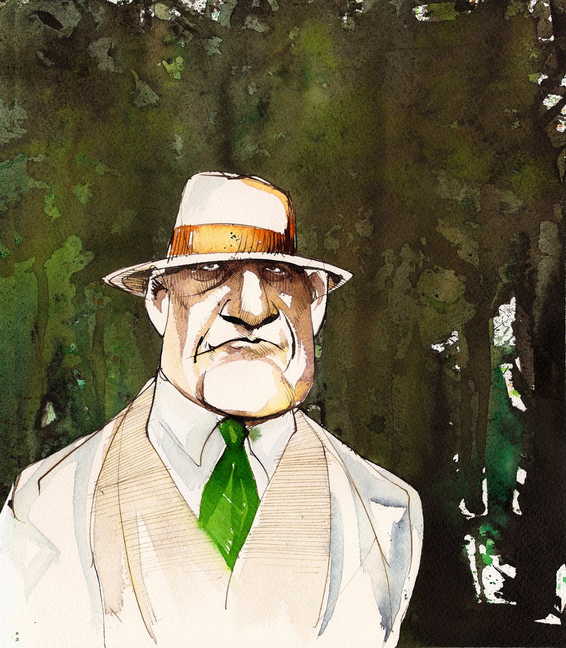 رسم جان سيبيليوس رسم كاريكاتوري كرجل مسن بواسطة نيل أوزبورن
