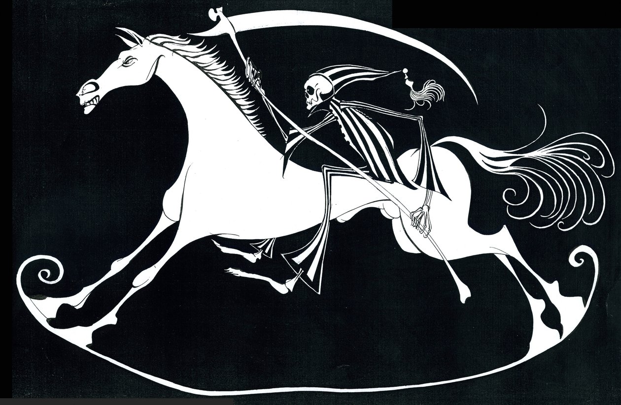 Le Grand Macabre - رسم توضيحي للشخصية Nekrotzar من أوبرا 1977 بقلم جيورجي ليجيتي بواسطة نيل أوزبورن