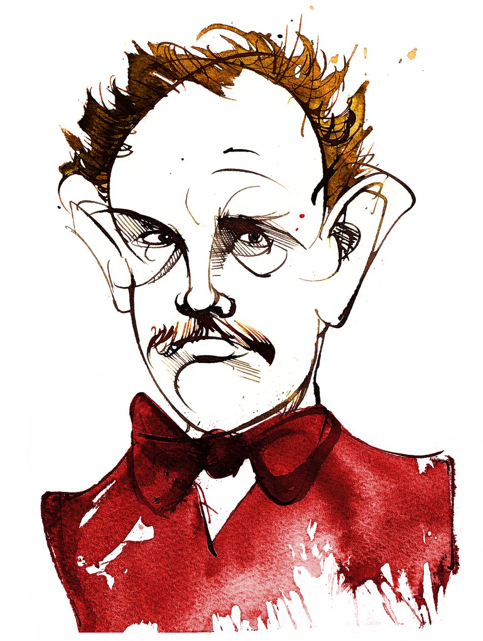 ريتشارد شتراوس ، الملحن والموصل الألماني (1864-1949) ؛ كاريكاتير بواسطة نيل أوزبورن