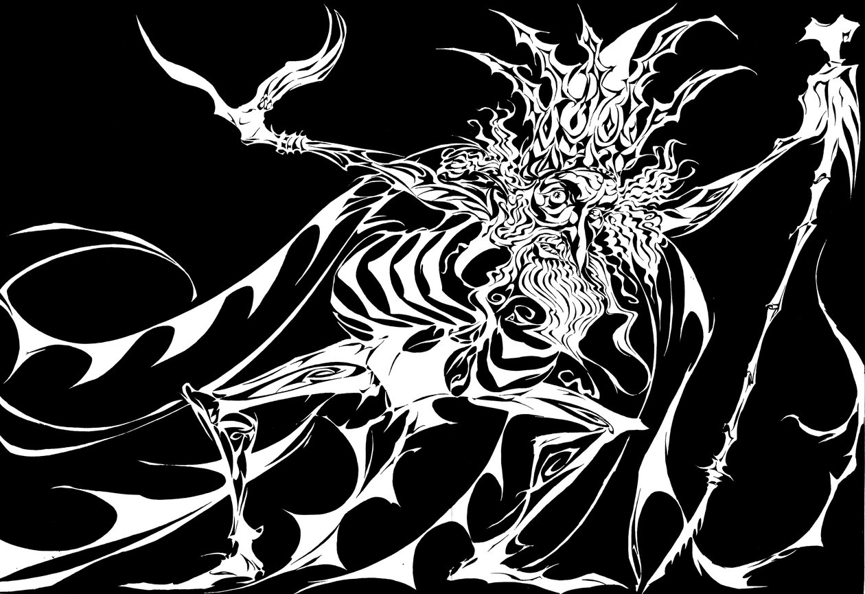 The Firebird - توضيح Kaschey الساحر من باليه 1910 The Firebird بواسطة Igor Stravinsky بواسطة نيل أوزبورن