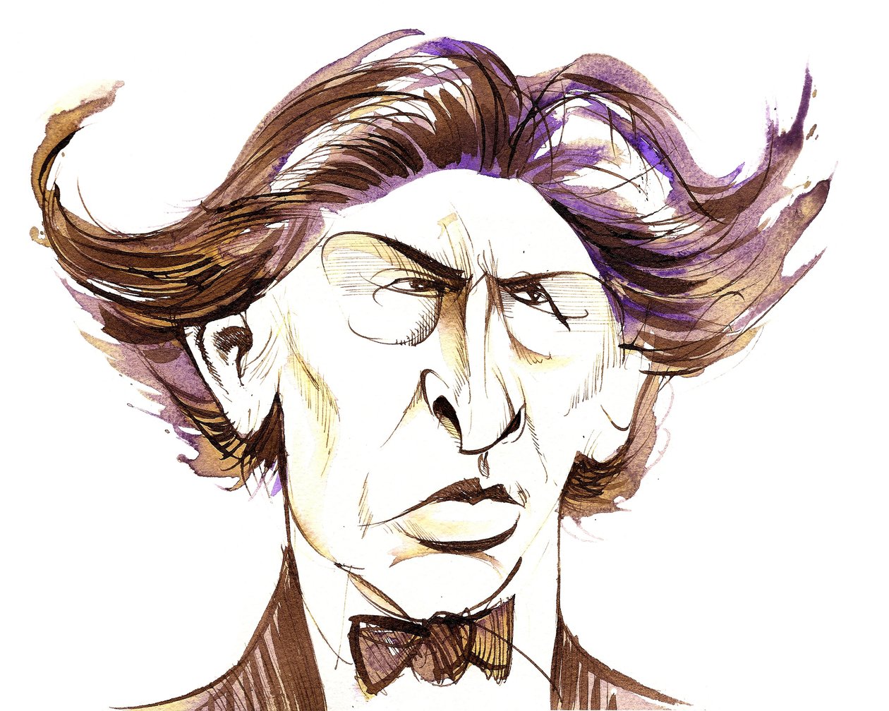 Ferruccio Busoni - كاريكاتير ملون بواسطة نيل أوزبورن