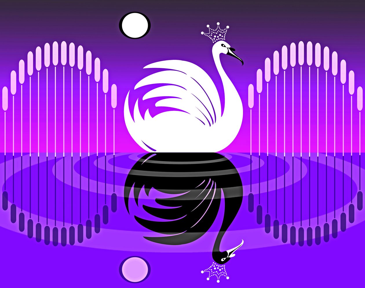 Swan Lake IV، 2019 (رقمي) بواسطة نيل أوزبورن