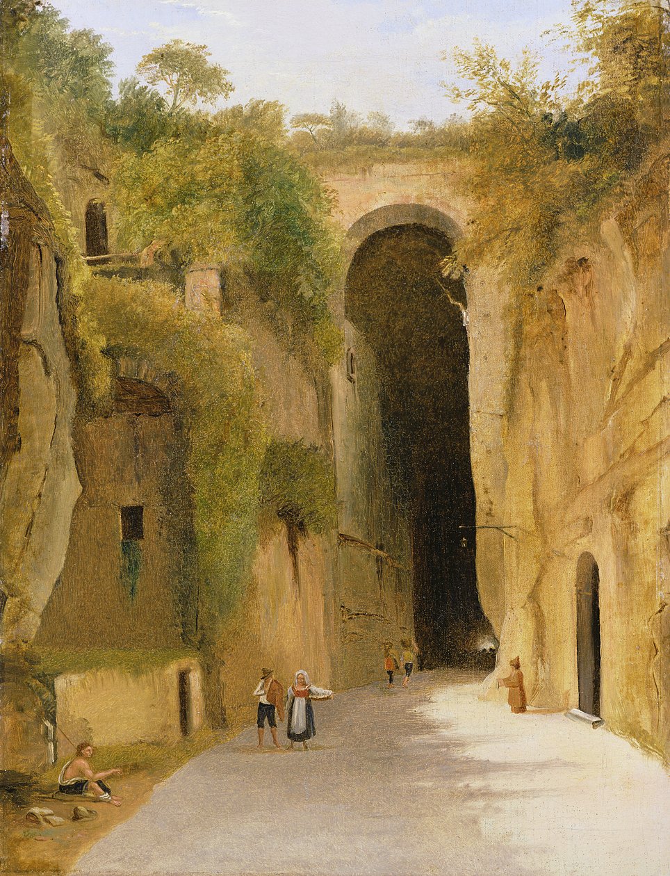 ال Crypta Napoletana ، تحت تلة Posillipo ، نابولي ، c.1840 بواسطة مدرسة نابولي