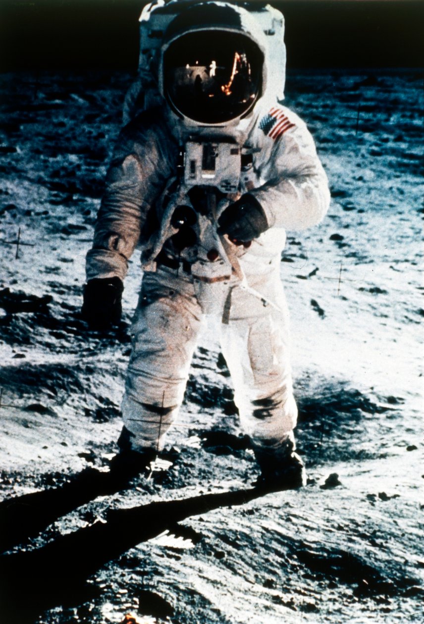 باز ألدرين على القمر ، مهمة أبولو الثانية ، يوليو 1969. بواسطة نيل أرمسترونغ