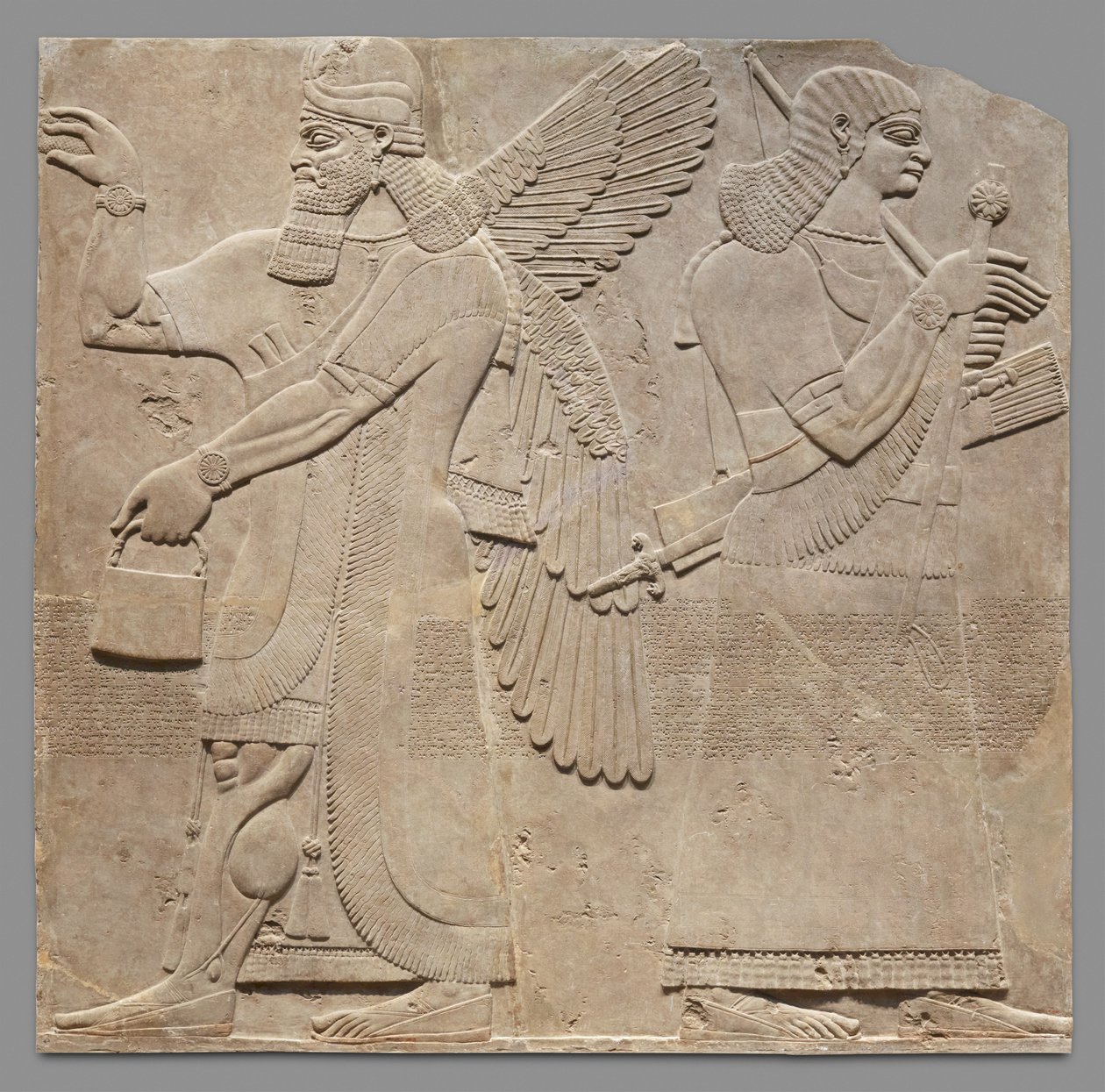 لوحة الإغاثة من الوصي والخصي ، c.883-59 قبل الميلاد (الجبس المرمر) بواسطة الجدد الأشوريون