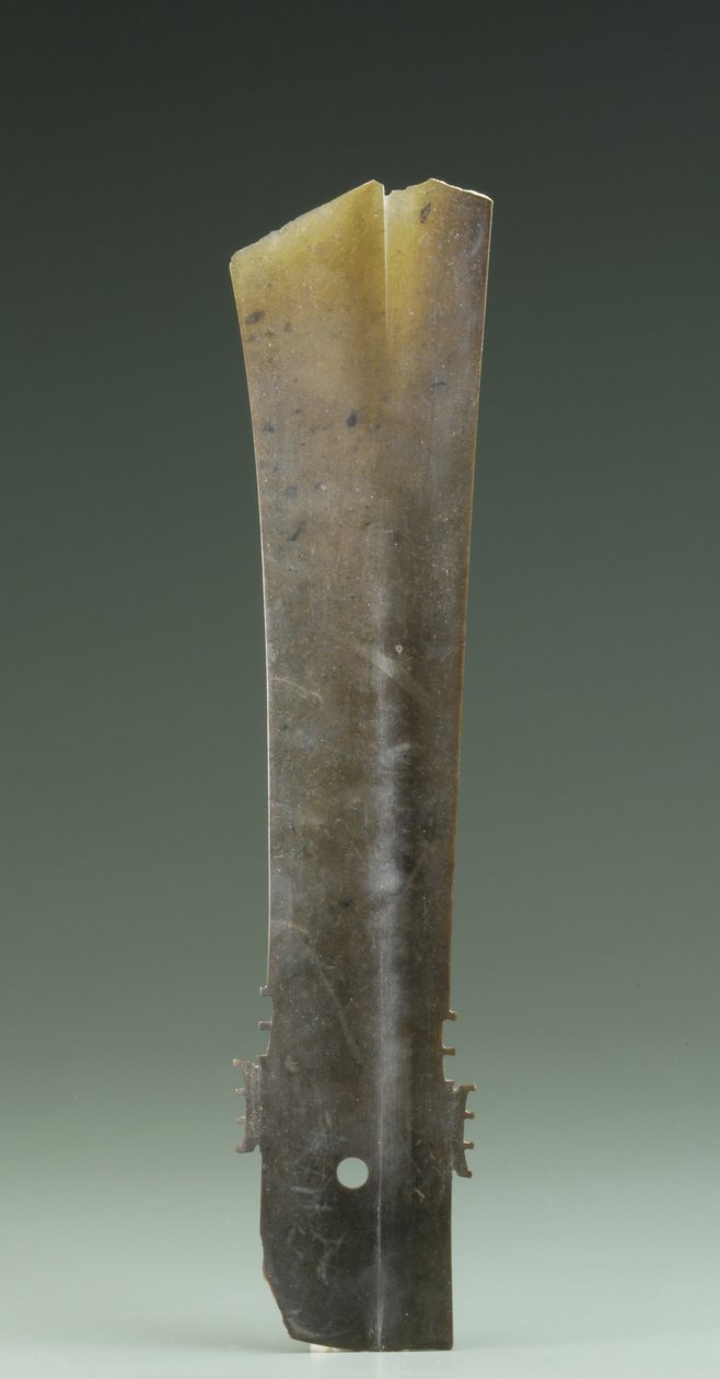 إزميل مفترق (تشانغ) ، ثقافة Qijia ، c.2500-2000 قبل الميلاد (اليشم) بواسطة المدرسة الصينية في العصر الحجري الحديث