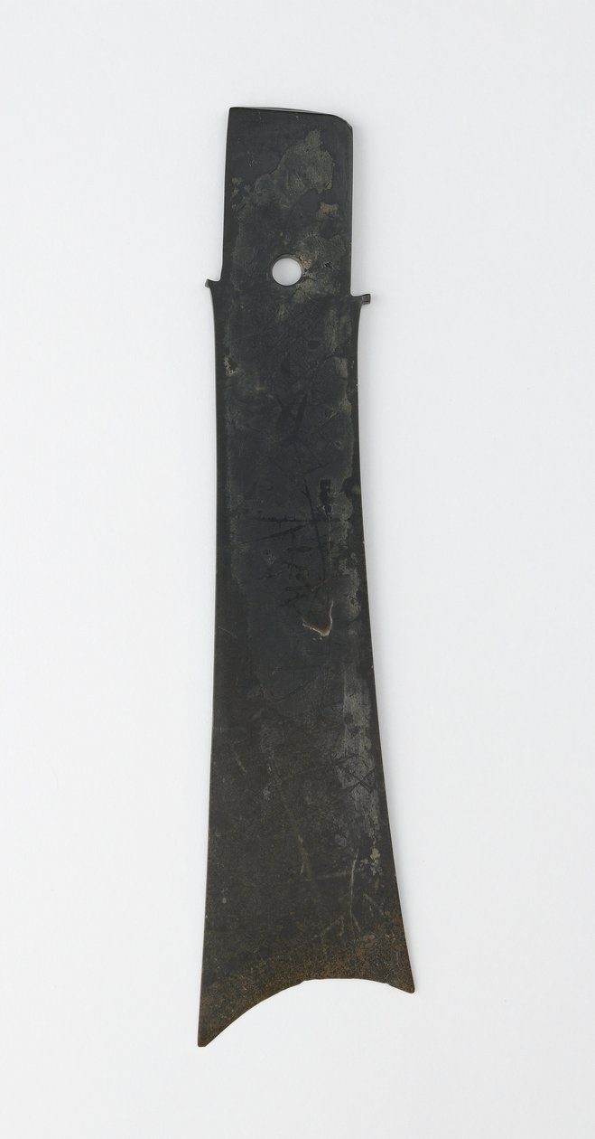 إزميل مفترق (zhang) ، ثقافة Qijia ، c.2500-2000 قبل الميلاد (اليشم (النفريت)) بواسطة المدرسة الصينية في العصر الحجري الحديث